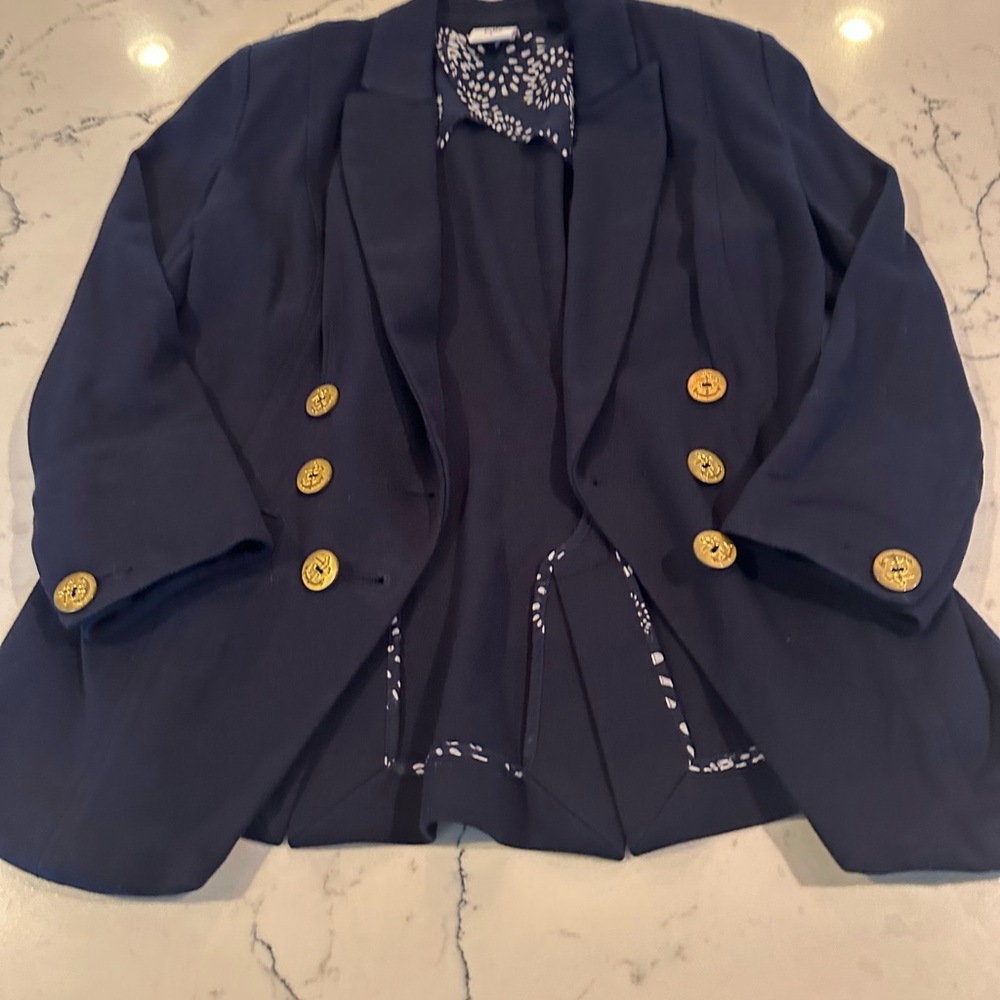 CAbi Navy Blazer and Pants with Gold Accents - Picture 3 of 3